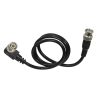 Cable coaxial RG59 - Conector BNC macho en codo - Conector BNC macho recto - 60 cm de longitud - Vídeo - Bajas pérdidas