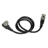Cable coaxial RG59 - Conector BNC macho en codo - Conector BNC macho recto - 60 cm de longitud - Vídeo - Bajas pérdidas - AlarmS