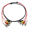 Cable preparado múltiple - BNC macho a BNC macho - 4 enlaces coaxial - Longitud 1,5 m - Para conexión de Balun a DVR ... - Alarm