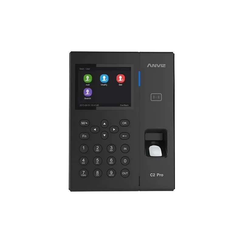 Control de acceso y presencia - Huella, tarjeta EM/MF y PIN - 5.000 usuarios | 100.000 registros - TCP/IP, WiFi, USB ... - Alarm