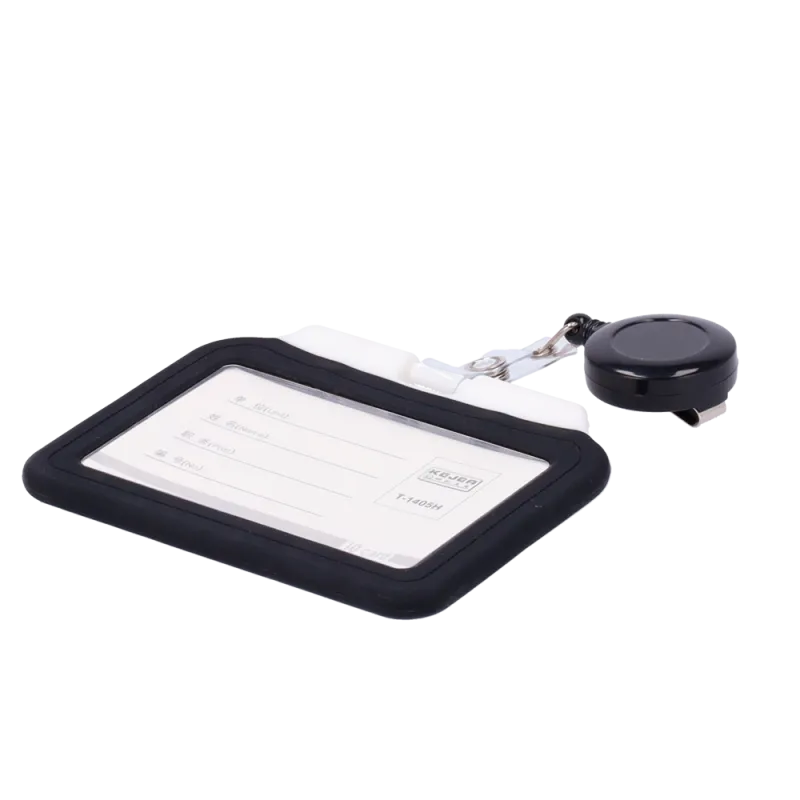 Porta-tarjetas - Cordón retráctil y disposición de clip - Disposición vertical - Láminas de plástico protectoras - Fa... - Alarm