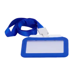 Porta-tarjetas - Disposición Horizontal - Láminas de plástico protectoras - Fabricado en silicona - Color azul - AlarmSystems.Sh