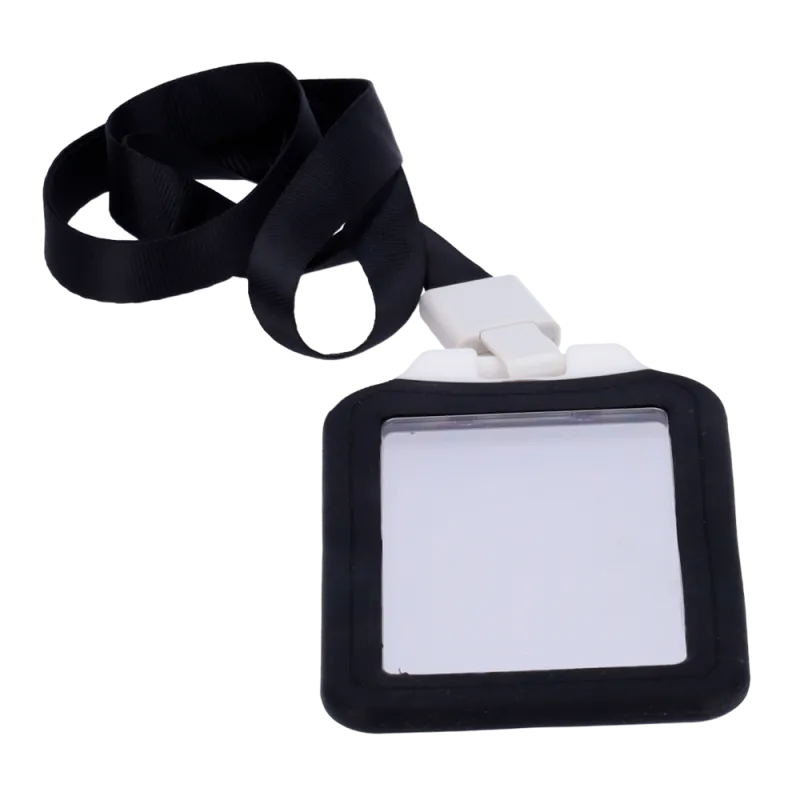 Porta-tarjetas - Disposición vertical - Láminas de plástico protectoras - Fabricado en silicona - Color negro - AlarmSystems.Sho