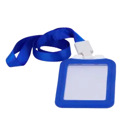 Porta-tarjetas - Disposición vertical - Láminas de plástico protectoras - Fabricado en silicona - Color azul - AlarmSystems.Shop