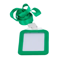 Porta-tarjetas - Disposición vertical - Láminas de plástico protectoras - Fabricado en silicona - Color verde - AlarmSystems.Sho