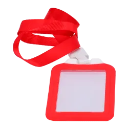 Porta-tarjetas - Disposición vertical - Láminas de plástico protectoras - Fabricado en silicona - Color rojo - AlarmSystems.Shop