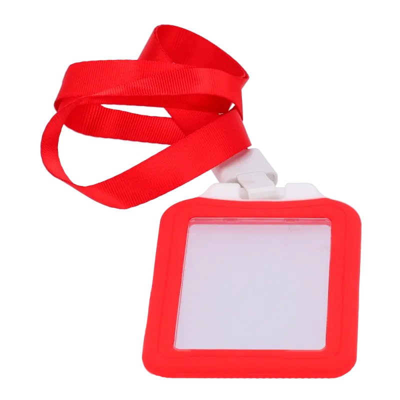 Porta-tarjetas - Disposición vertical - Láminas de plástico protectoras - Fabricado en silicona - Color rojo - AlarmSystems.Shop