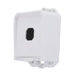 Caja de conexiones - Para cámaras domo - Apto para uso exterior - Fabricada en plástico - Color blanco - AlarmSystems.Shop