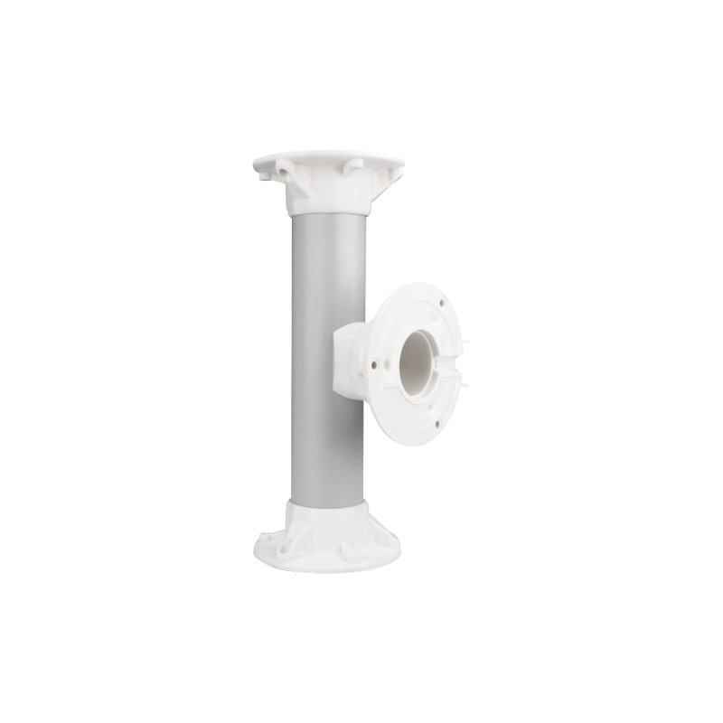 Soporte techo doble - Altura 25 cm - Apto para uso en interior y exterior - Color blanco - Fabricado en plástico