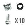 Tornillería - Apto para racks - Métrica M6 - 10 unidades - Tuerca - Tornillo y separador - AlarmSystems.Shop