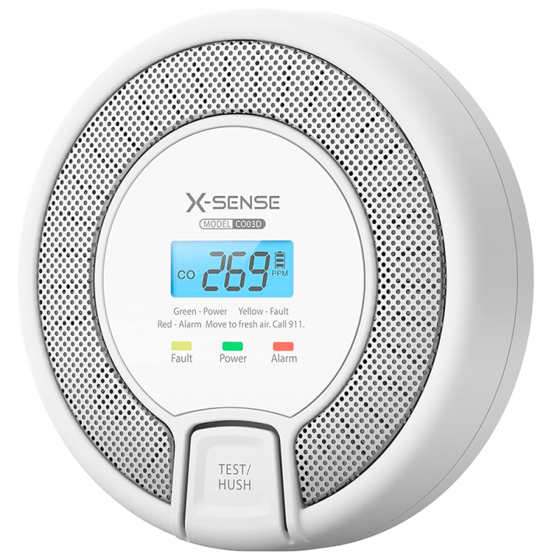 Detector de CO autónomo X-Sense - Batería reemplazable - Indicador luminoso de alarma - Alarma sonora 85 dB a 3m - Bo...