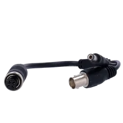 Adaptador BNC - 250 mm de largo - Conector hembra aviación - 1 Conectore BNC hembra y 1 DC Macho - Adapta señal para ... - Alarm