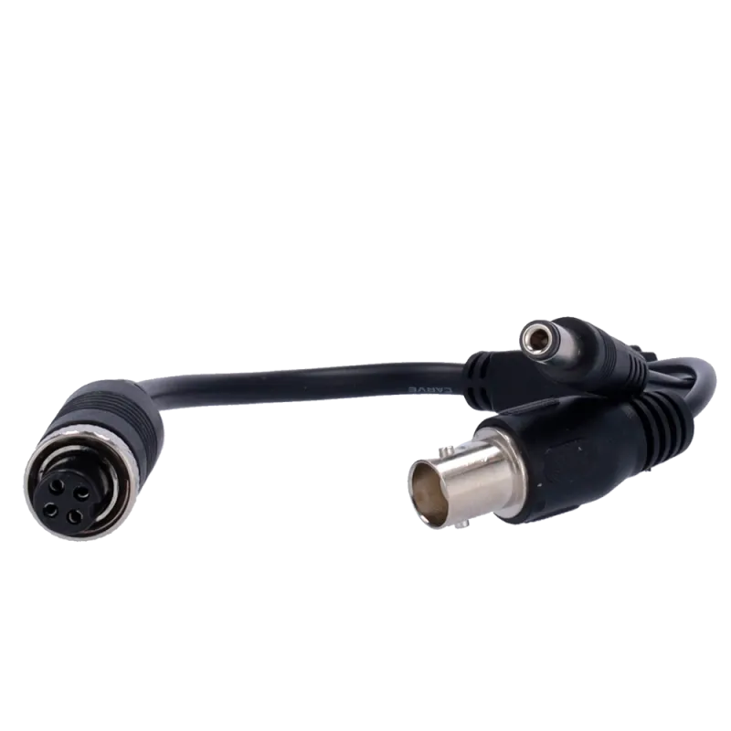 Adaptador BNC - 250 mm de largo - Conector hembra aviación - 1 Conectore BNC hembra y 1 DC Macho - Adapta señal para ... - Alarm