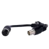 Adaptador BNC - 250 mm de largo - Conector hembra aviación - 1 Conectore BNC hembra y 1 DC Macho - Adapta señal para ... - Alarm