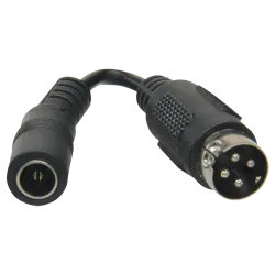 Adaptador DC - 105 mm de largo - Conector hembra Mini Din - Conector macho estándar - Adapta alimentador estándar - P... - Alarm