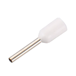 Punteras huecas de crimpado - Para Cables eléctrico - Sección del conductor 0.5mm² / AWG 22 - Color blanco - 200 Unid...