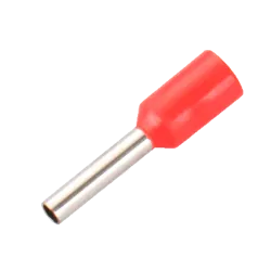 Punteras huecas de crimpado - Para Cables eléctrico - Sección del conductor 1mm² / AWG 18 - Color rojo - 200 Unidades - AlarmSys