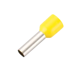 Punteras huecas de crimpado - Para Cables eléctrico - Sección del conductor 6mm² / AWG 10 - Color amarillo - 50 Unidades - Alarm