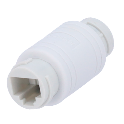 Conector - Conector entrada RJ45 - Conector salida RJ45 - Compatible UTP - IP68 - Color blanco