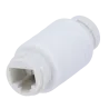 Conector - Conector entrada RJ45 - Conector salida RJ45 - Compatible UTP - IP68 - Color blanco - AlarmSystems.Shop