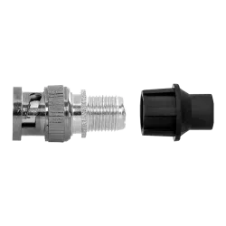 Conector BNC macho - Simple - Rápido - Reutilizable - Reciclable - Compatibilidad universal con Microcoaxial y RG59 - AlarmSyste