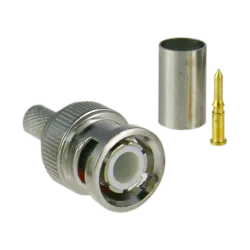 Conector para alta definición SAFIRE - BNC para crimpar - Compatible con RG59 HD - 25 mm (Fo) - 10 mm (An) - 5 g - AlarmSystems.