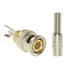 Conector SAFIRE - BNC para soldar - Adaptado a RG59 - Incluye termoretráctil - Carcasa protectora - Conexión óptima - AlarmSyste