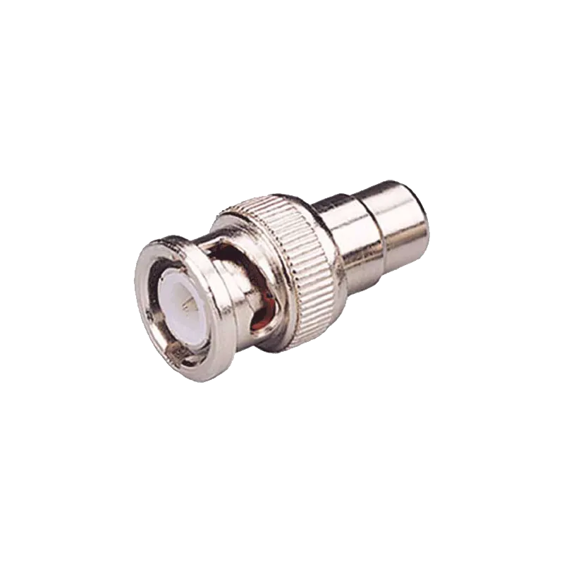 Conector - BNC macho - RCA hembra - 25 mm (Fo) - 10 mm (An) - 5 g - AlarmSystems.Shop