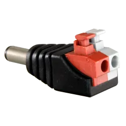 Safire - Conector DC macho de fácil conexionado - Salida +/ de 2 terminales - 38 mm (Fo) - 13 mm (An) - 5 g - AlarmSystems.Shop