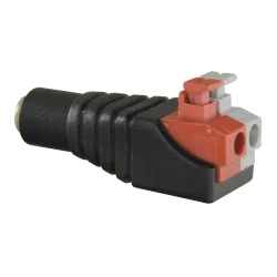 Safire - Conector DC hembra de fácil conexionado - Salida +/ de 2 terminales - 36 mm (Fo) - 13 mm (An) - 5 g - AlarmSystems.Shop