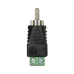 Conector SAFIRE - RCA macho - Salida +/ de 2 terminales - 36 mm (Fo) - 13 mm (An) - 5 g - AlarmSystems.Shop