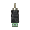 Conector SAFIRE - RCA macho - Salida +/ de 2 terminales - 36 mm (Fo) - 13 mm (An) - 5 g