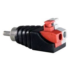 Safire - Conector RCA macho de fácil conexionado - Salida +/ de 2 terminales - 36 mm (Fo) - 13 mm (An) - 5 g - AlarmSystems.Shop