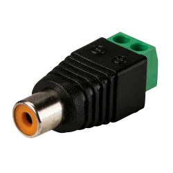 Conector - RCA hembra - Salida +/ de 2 terminales - 36 mm (Fo) - 13 mm (An) - 7 g - AlarmSystems.Shop