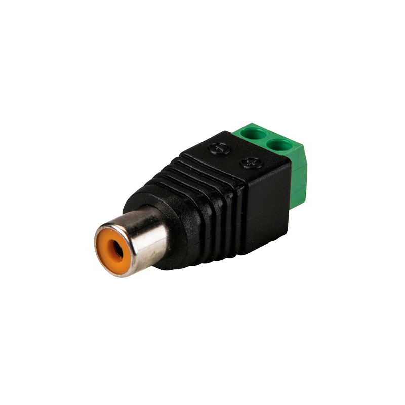 Conector - RCA hembra - Salida +/ de 2 terminales - 36 mm (Fo) - 13 mm (An) - 7 g