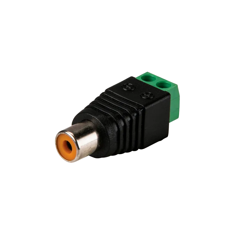 Conector - RCA hembra - Salida +/ de 2 terminales - 36 mm (Fo) - 13 mm (An) - 7 g - AlarmSystems.Shop