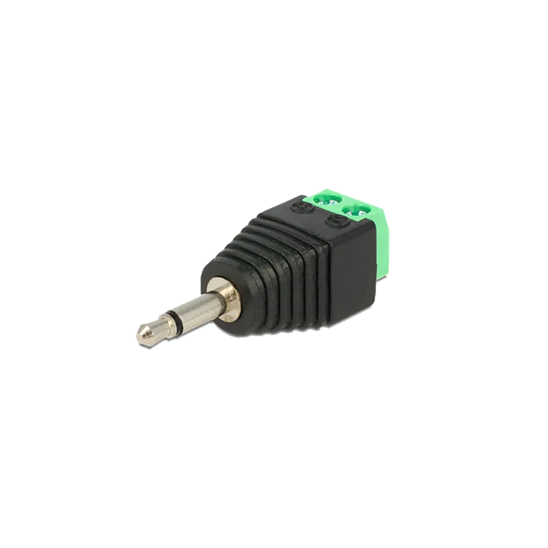 Conector - Jack 3.5 mm Mono - Salida +/ de 2 terminales - 41 mm (Fo) - 14 mm (An) - 5 g - AlarmSystems.Shop