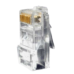 Conector - RJ45 para crimpar - Compatible con cable UTP - 20 mm (Fo) - 10 mm (An) - 5 g