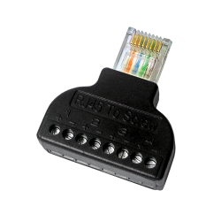 Adaptador de RJ45 a terminal - Conector RJ45 macho - 8 terminales