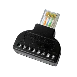 Adaptador de RJ45 a terminal - Conector RJ45 macho - 8 terminales - AlarmSystems.Shop