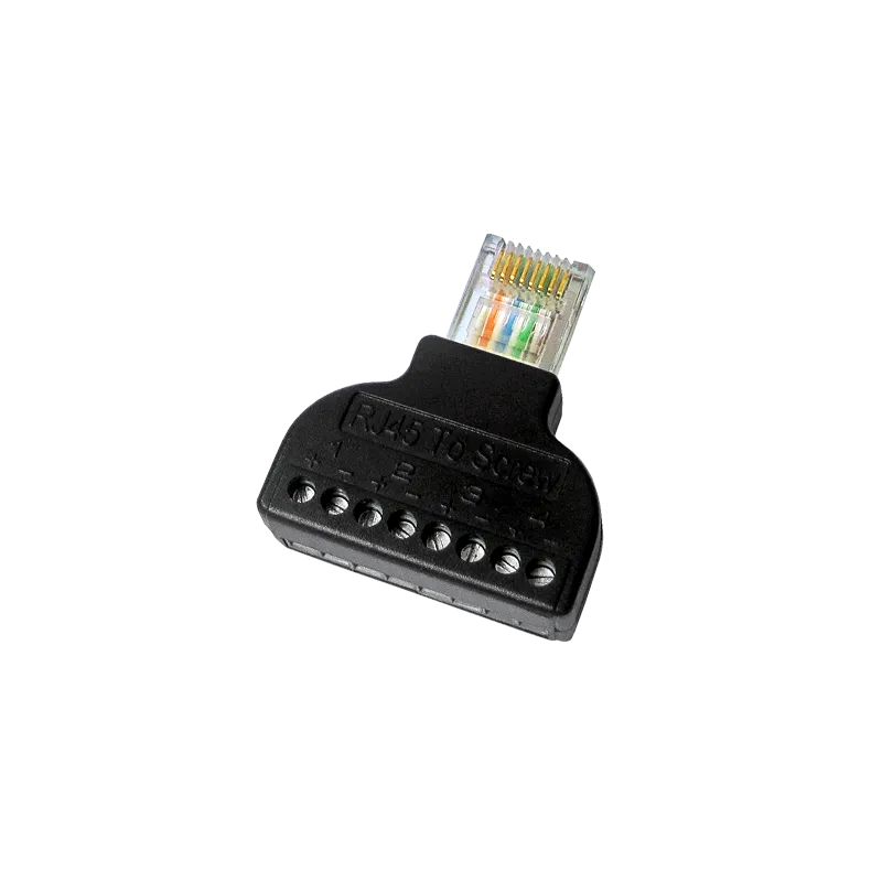 Adaptador de RJ45 a terminal - Conector RJ45 macho - 8 terminales - AlarmSystems.Shop
