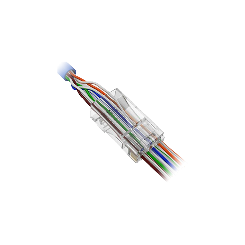 Conector RJ45 para crimpar - Especial categoría 5 - Apertura frontal para fácil instalación - 8P8C - 50 uds (precio p...