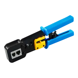 Herramienta crimpadora para conector pasante - Modelo profesional de alta calidad - Conectores: EZ-RJ45, RJ11, RJ12 y... - Alarm