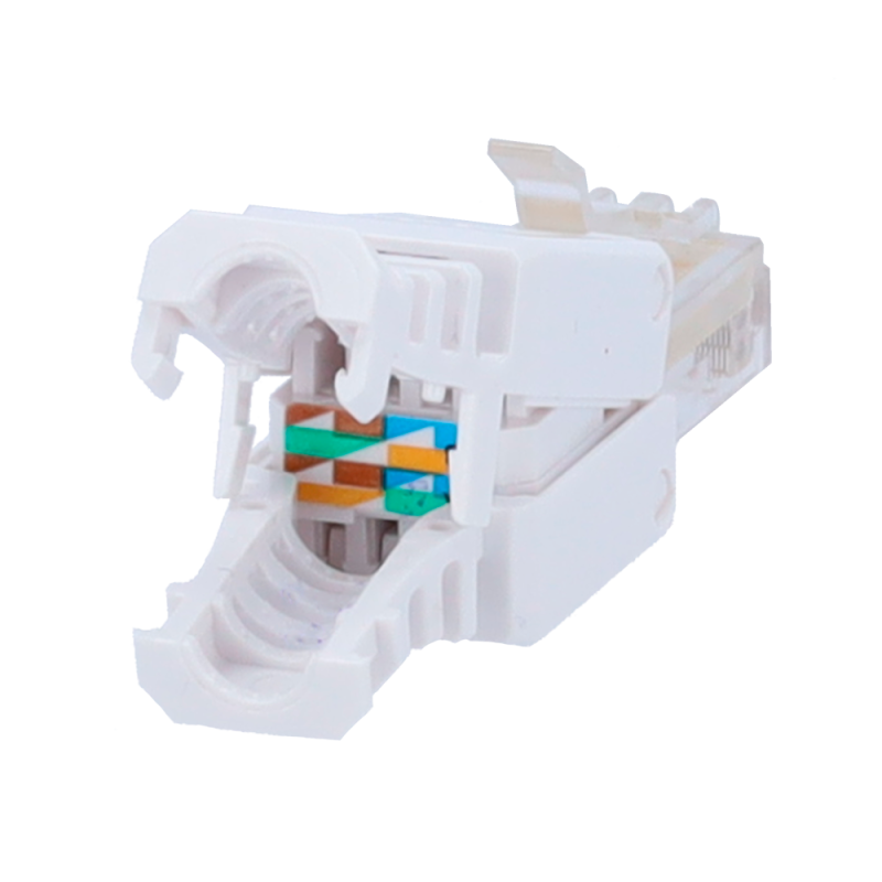 Conector para cables UTP - Conector salida RJ45 - Compatible UTP categoría 5E - Fácil instalación sin necesidad de he...