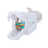 Conector para cables UTP - Conector salida RJ45 - Compatible UTP categoría 5E - Fácil instalación sin necesidad de he...