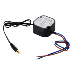 Adaptador de Corriente - 12 V / 1A /12 W - Impermeable IP67 - 50 (Al) x 48 (An) x 25 (Fo) mm - Estabilizado