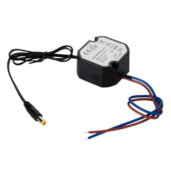 Adaptador de Corriente - 12 V / 1A /12 W - Impermeable IP67 - 50 (Al) x 48 (An) x 25 (Fo) mm - Estabilizado - AlarmSystems.Sh