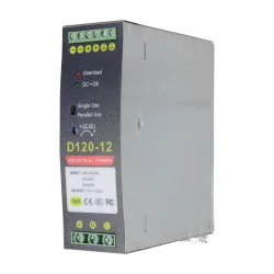 Fuente de alimentación conmutada - Salida DC 12 V 10 A / 120 W - 2 salidas - Voltaje entrada 90 V ~ 264 V - 135 (Fo) ... - Alarm