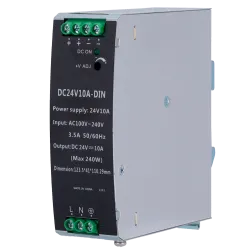 Fuente de alimentación conmutada - Salida DC 24 V 10 A / 240 W - 2 salidas - Voltaje entrada 90 V ~ 264 V - 100 (Fo) ... - Alarm