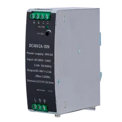 Fuente de alimentación conmutada - Salida DC 48 V 2.5 A / 120 W - 2 salidas - Voltaje entrada 100 V ~ 240 V - 123.5 (... - Alarm